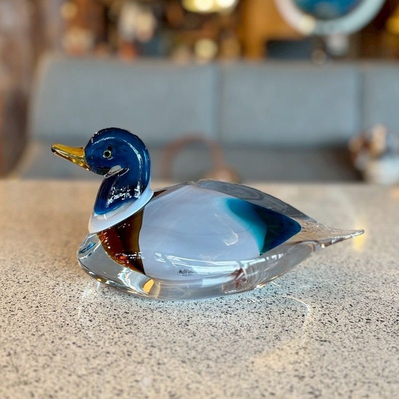 MultiGlass マルティグラス カモ 28cm ガラス 置物 鳥 鴨 アヒル