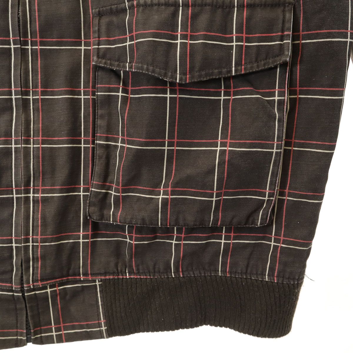 WOOLRICH ウールリッチ チェック柄 中綿ジャケット L ブラウン 