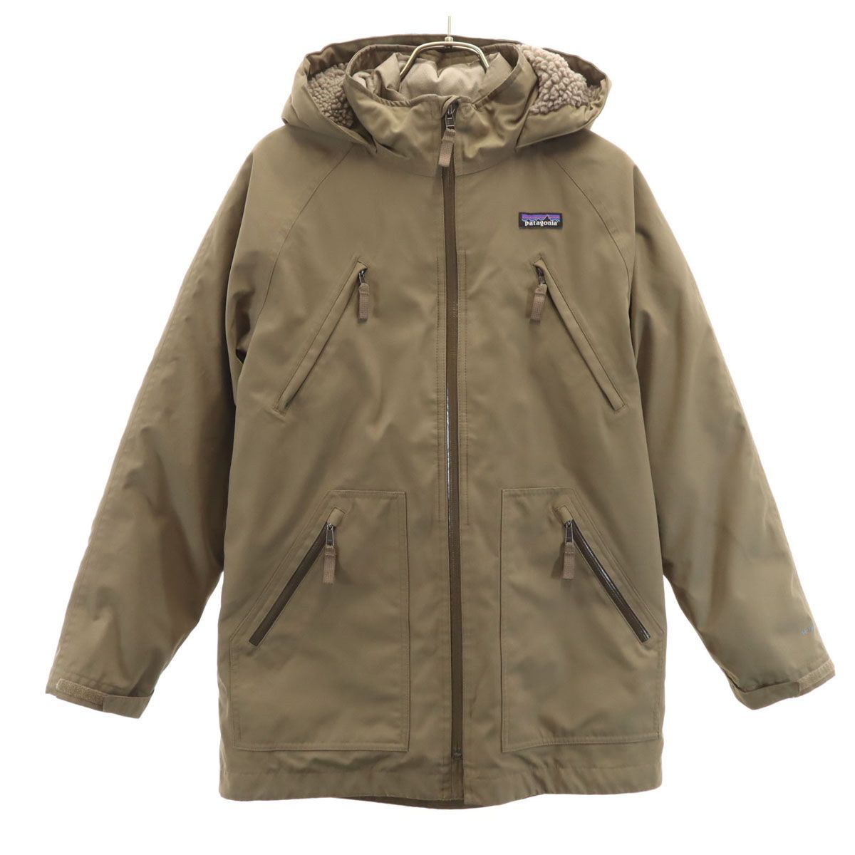 patagonia パタゴニア ボーイズ トレス スリーインワン ジャケット XL 14 アッシュブラウン 68025FA20 アウトドア ダウンライナー付き キッズ 古着