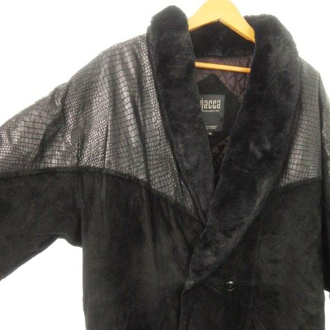 ガッカ gacca ヴィンテージ 中綿スエードコート ショールカラー ハーフ