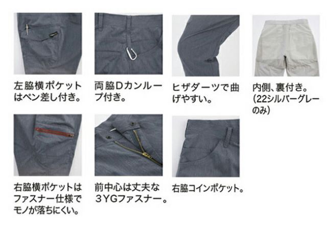 種類10：19 ディープネイビー/100 XEBEC ジーベック ラットズボン 1756