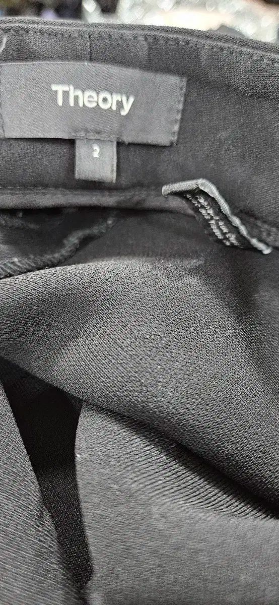 ハンタグ セオリー ブラック ワイド スラックス パンツ 26 DECORATOM_COM_BR