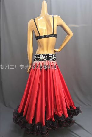 新品未使用 高級 ベリーダンス衣装 セット フリンジ 豪華ブラ 
