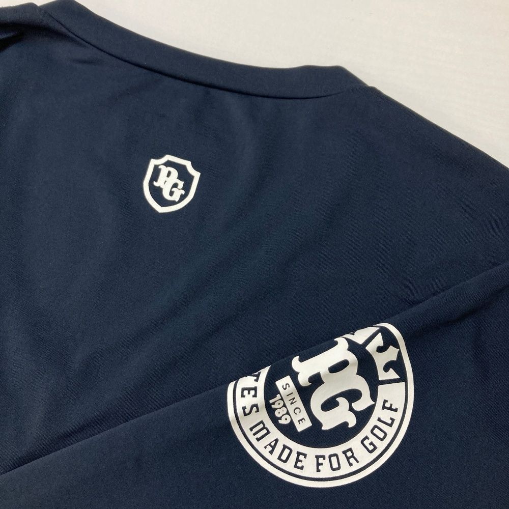 サイズ：4 PEARLY GATES パーリーゲイツ Vネック 長袖Tシャツ ネイビー