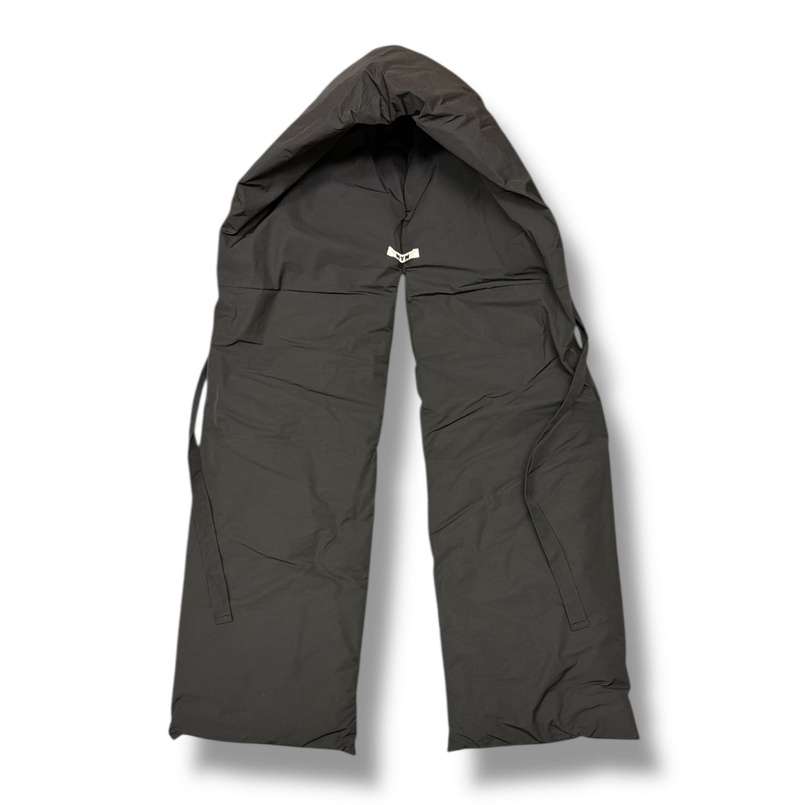 参考上代36300円 NTN 23 AW PADDED HOOD SCARF パデッド フード スカーフ ダウンマフラー エヌティーエヌ 23- ブラック O S 99910 A 3