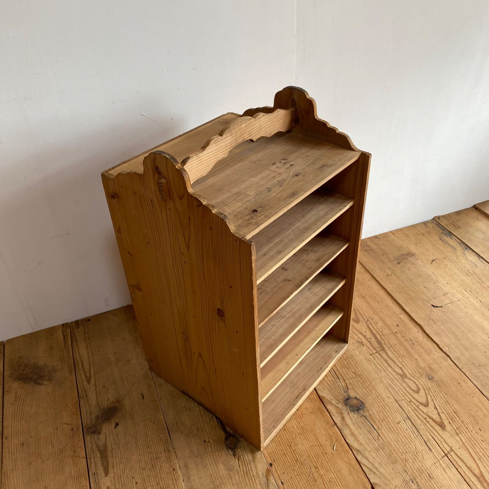 アンティーク 仕切り棚 チェスト 食器棚 書類棚 無垢材 無塗装 y33