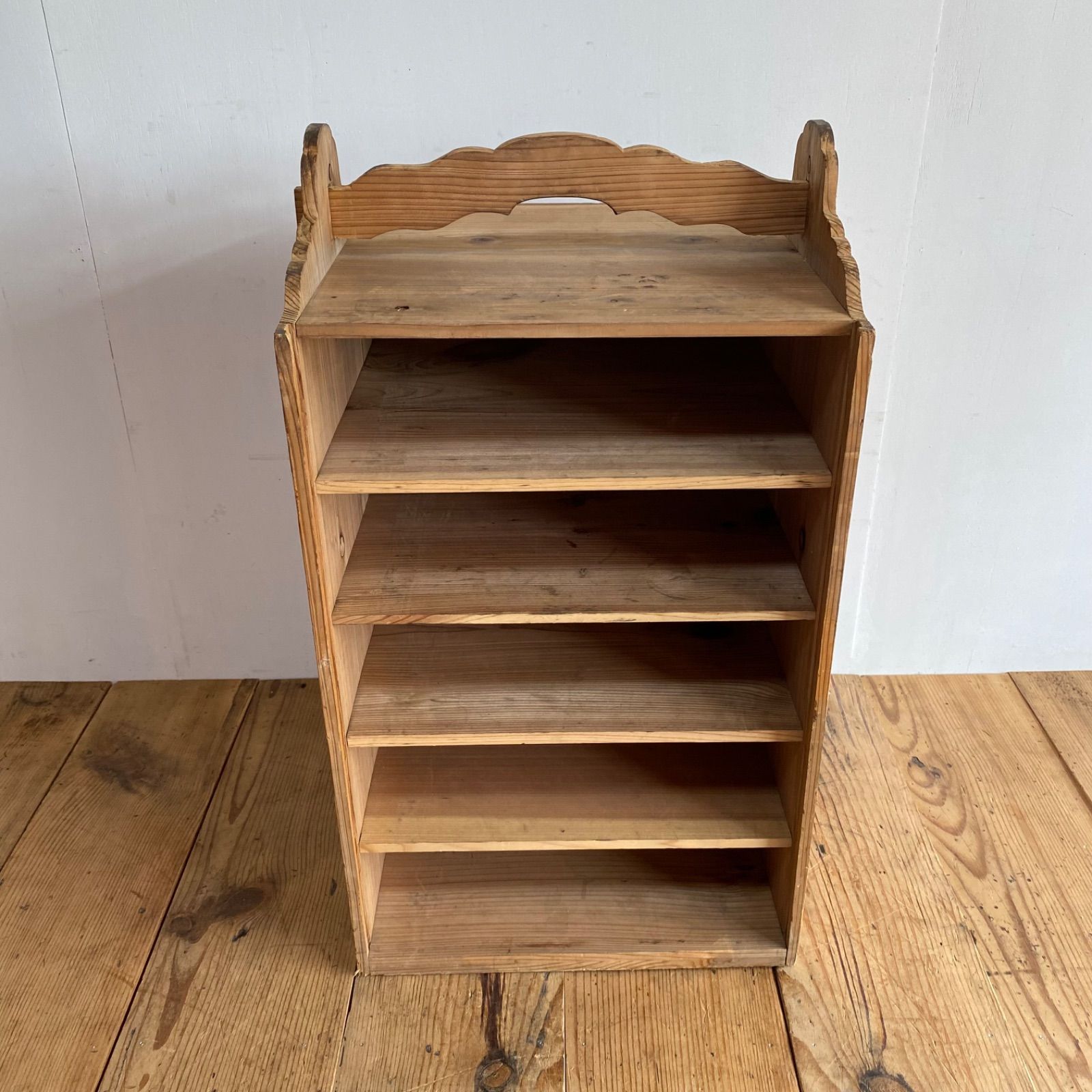 アンティーク 仕切り棚 チェスト 食器棚 書類棚 無垢材 無塗装 y33