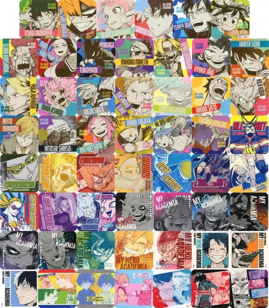 コースター 全55種セット 堀越耕平 僕のヒーローアカデミア 原画展 アートコースター R