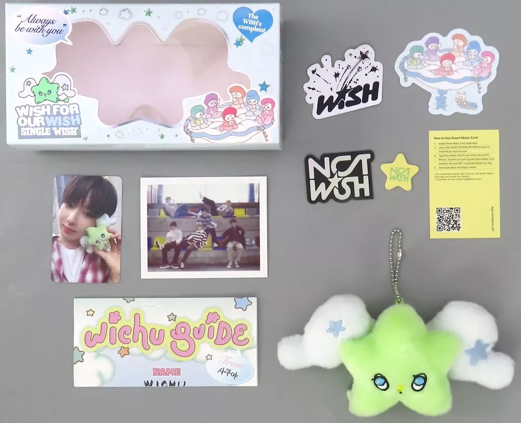 NCT WISH - Debut Single [WISH] (WICHU Ver.) WICHU Keyring + 【中古