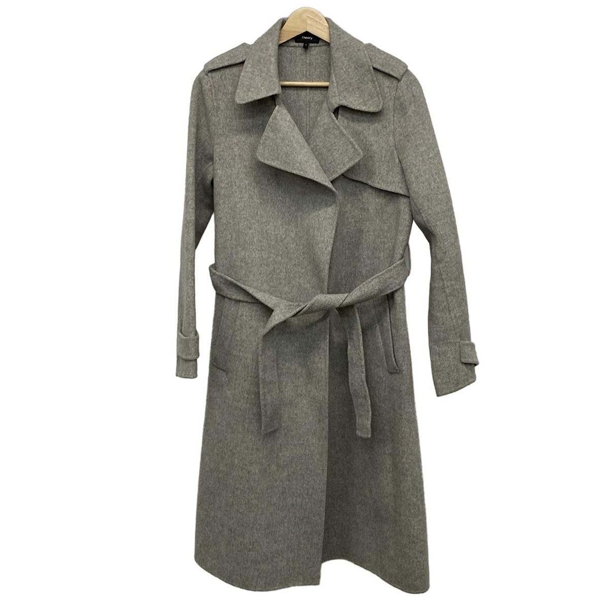 送料無料 即決】theory セオリー トレンチコート サイズS グレー