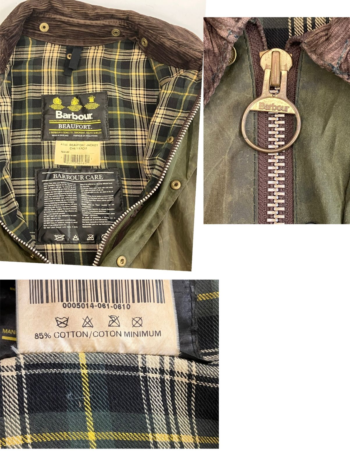 バブアー BARBOUR 90's 90年代 3ワラント BEAUFORT ビューフォート