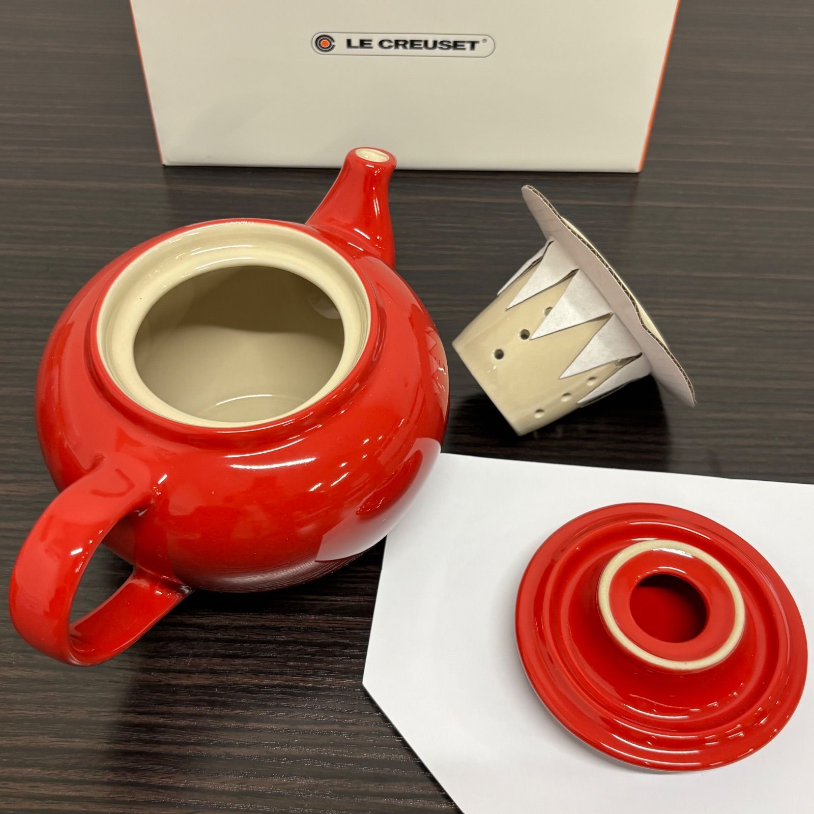  ®️ LE CREUSET ル クルーゼ ティーセット ティーポット＆カップ セット レインボーティーセット ティーカップ ソーサー コーヒー ティーカップ