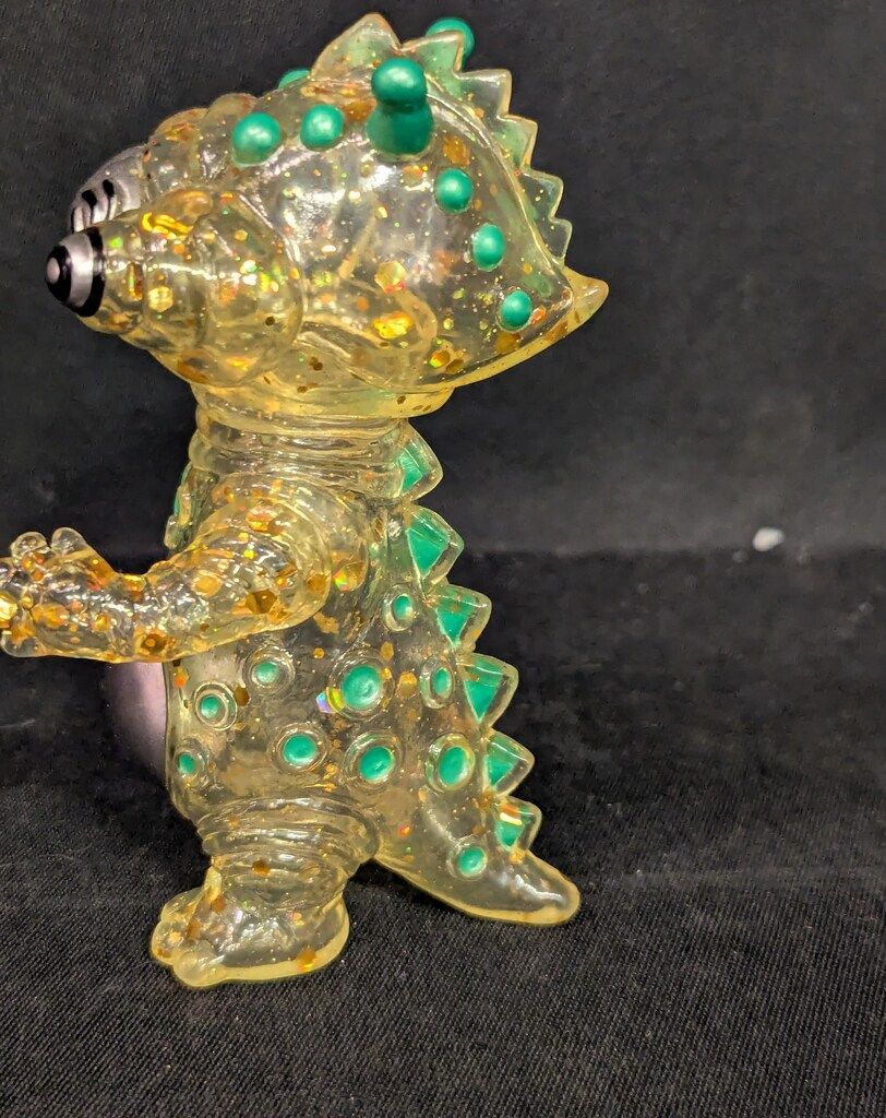 MAXTOY ミニソフビ怪獣倉庫シリーズ テツオン クリアイエロー金ラメ