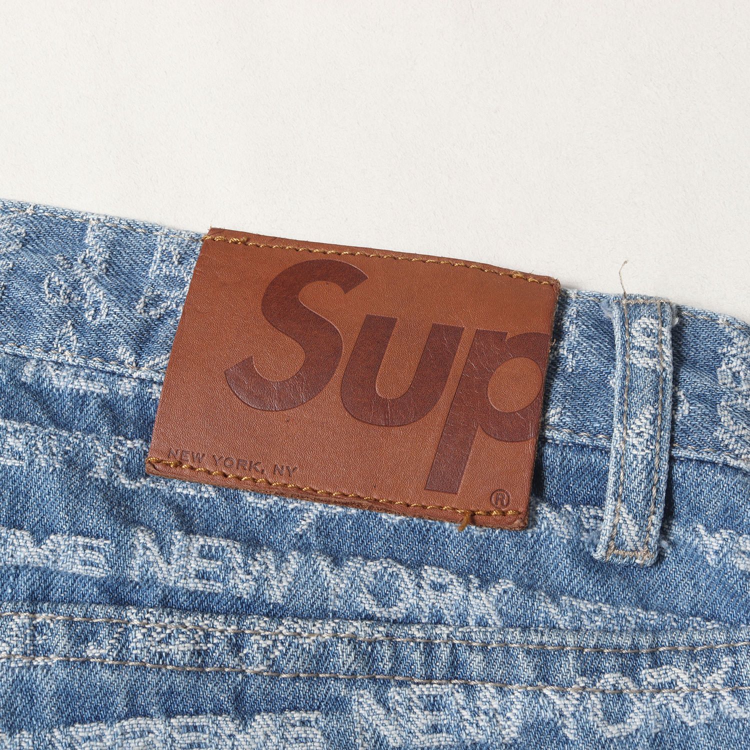 Supreme シュプリーム パンツ ブルー サイズ:34 | 22AW ジャカードロゴ 