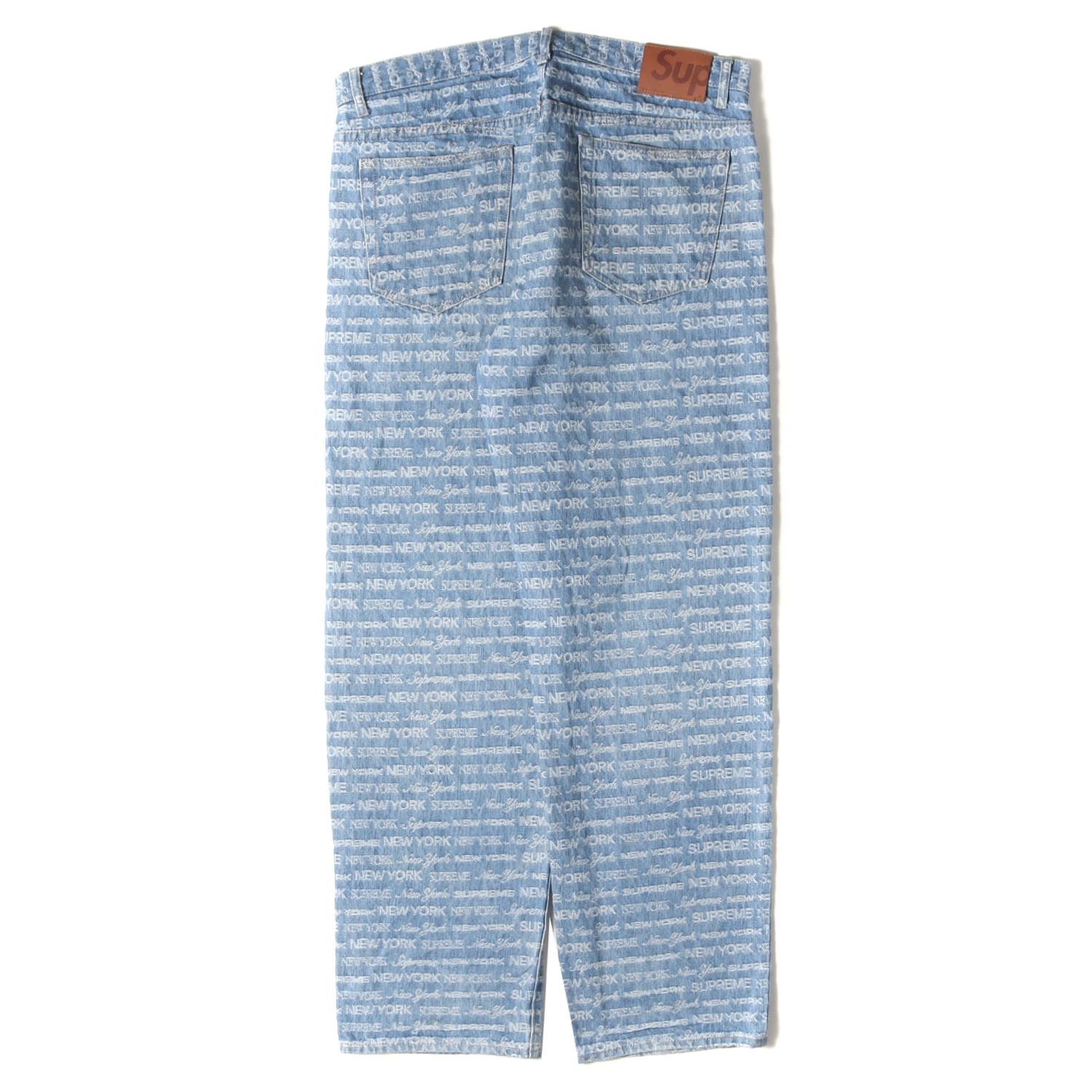 Supreme シュプリーム パンツ ブルー サイズ:34 | 22AW ジャカードロゴ