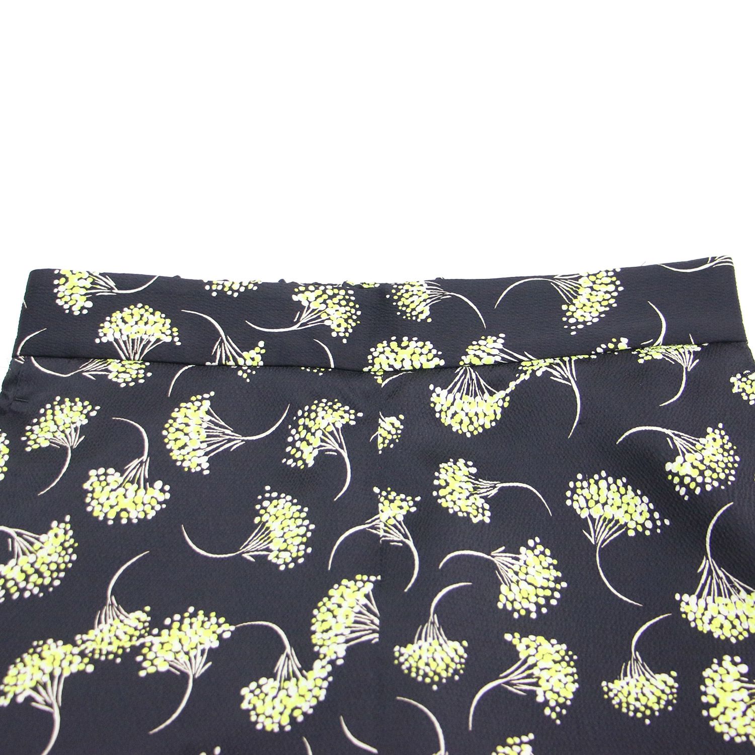 Ballsey ボールジー パンツ ブラック イエロー サイズ 34 7号 22秋冬 パトリニアプリント セミワイドパンツ ハイウエスト ストレート 花柄 フ ボトムス ズボン レディース DECORATOM_COM_BR