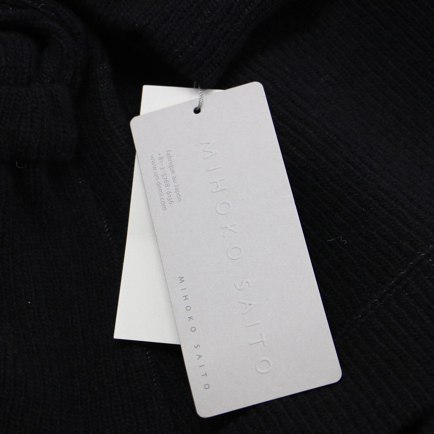美品】MIHOKO SAITO ミホコ サイトウ ニット ブラック 黒 サイズ:FREE