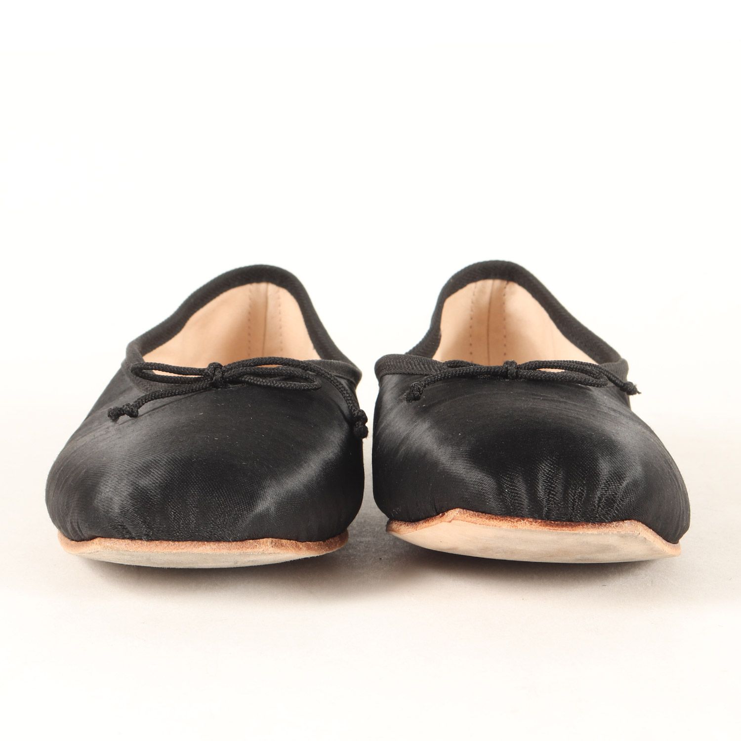 OPERA DE PARIS ペラ ナショナル ドゥ パリ ブラック 黒 サイズ 36 23 0 cm サテン スクエアトゥ バレエシューズ パンプス フラット リボン フランス製 ブランド 靴 レディース ゆったり設計 仕事着