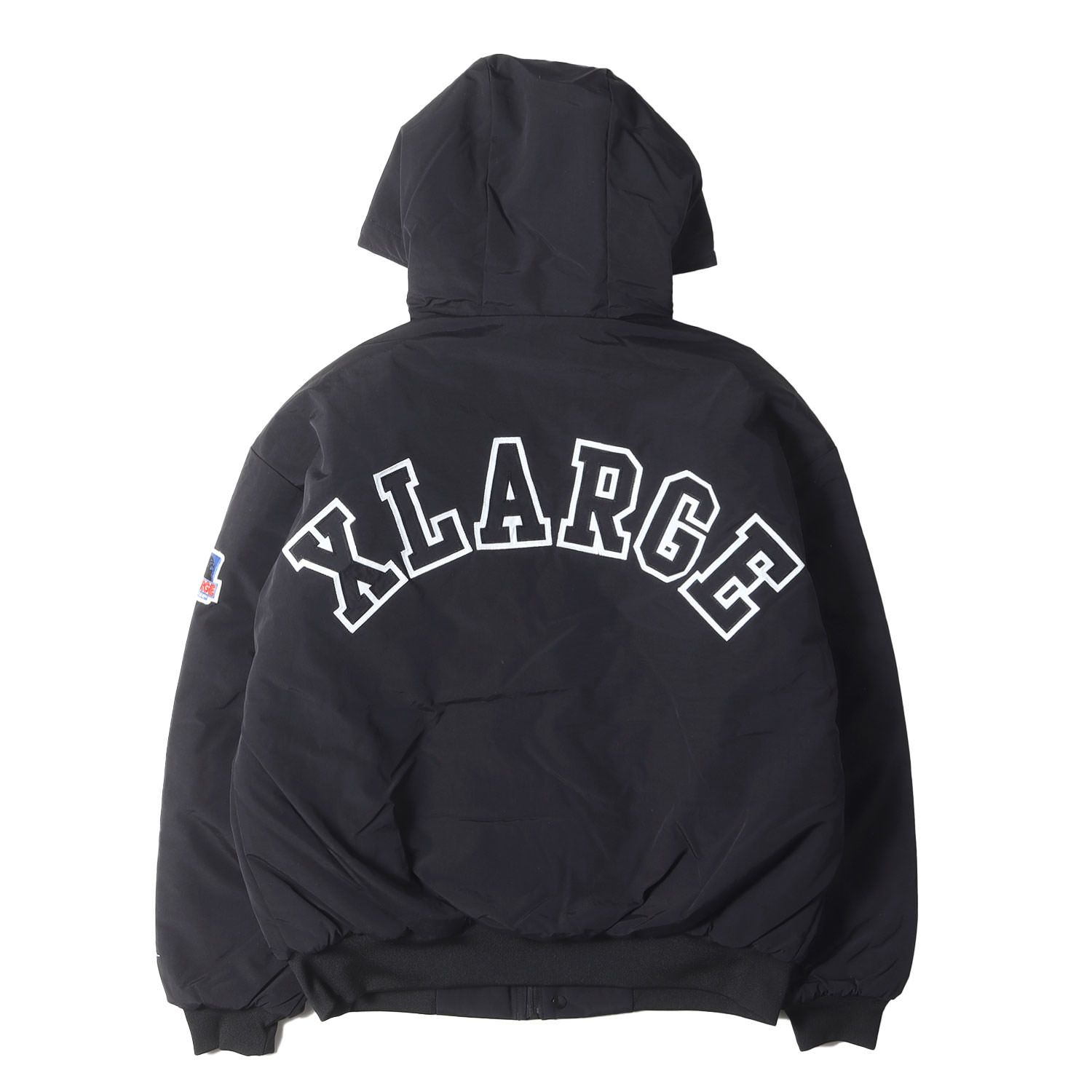 【希少XL】 エクストララージ バックアーチロゴ ナイロンパファージャケット 黒 新品】X-LARGE エクストララージ ジャケット ブラック 黒 サイズ:M