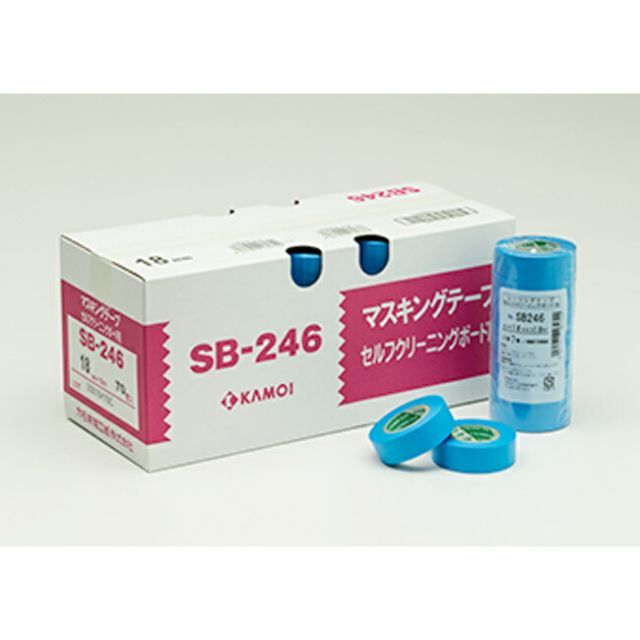 カモ井加工紙 シーリング用 マスキングテープ 【SB-246】 セルフクリーニング ボード 用 | セルフクリーニングボード サイディングボード（凹凸調） 金属パネル 塗装鋼板