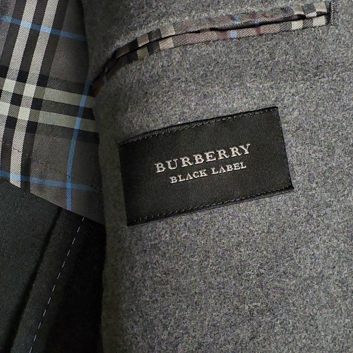 BURBERRY バーバリー BLACK LABEL スーツセットアップ ブラックレーベル 上下セット ジャケット パンツ グレー メンズ KANDAIZUMI_COM