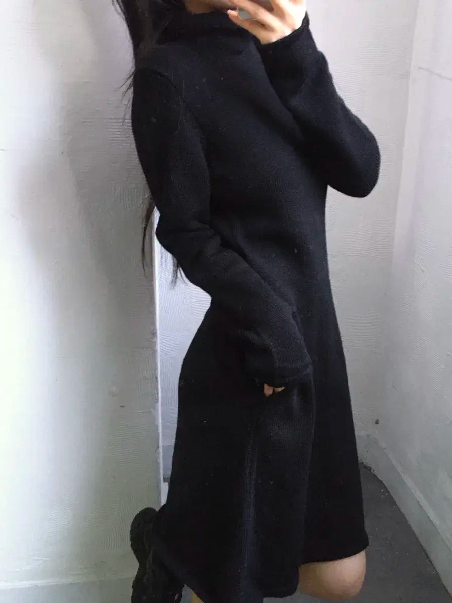 Ys YOHJI YAMAMOTO ヨウジヤマモト ブラック モクネック ウール Long ワンピース