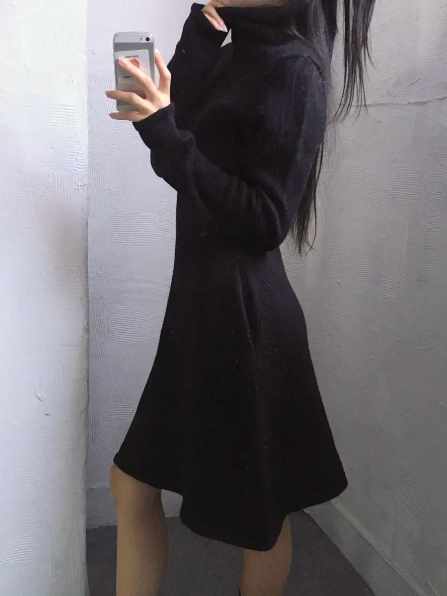 Ys YOHJI YAMAMOTO ヨウジヤマモト ブラック モクネック ウール Long ワンピース