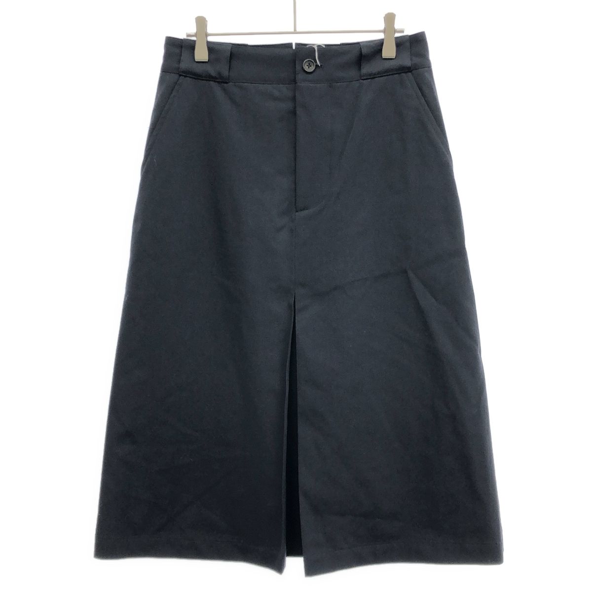 MARGARET HOWELL マーガレット ハウエル 22AW FINE WOOL TWILL ファインウールツイルスカート 578-2232006 ネイビー 2