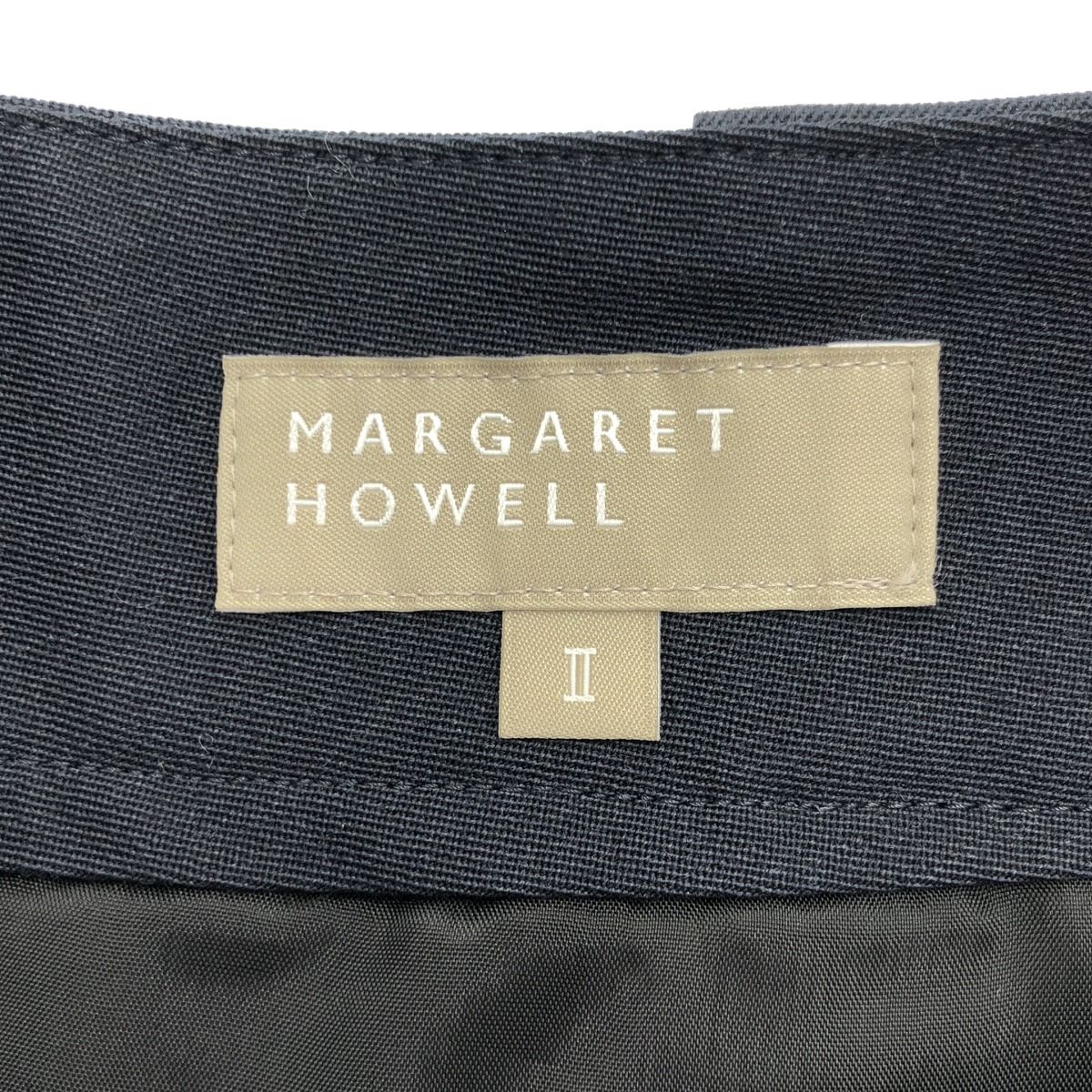 MARGARET HOWELL マーガレット ハウエル 22AW FINE WOOL TWILL ファインウールツイルスカート 578-2232006 ネイビー 2 GULLKHAN_COM