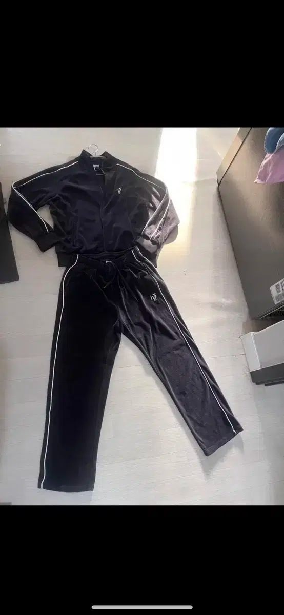 hdex ツアーベルベット トレーニングウェア セット ブラック s m