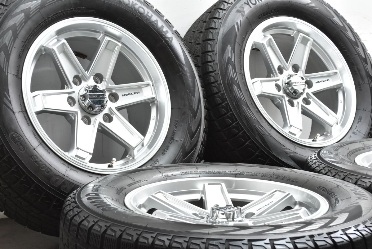 超バリ溝 キーラー 17 in 8 J 25 PCD 139 7 ヨコハマ アイスガード G 075 265 65 R ランドクルーザープラド ハイラックス サーフ 可