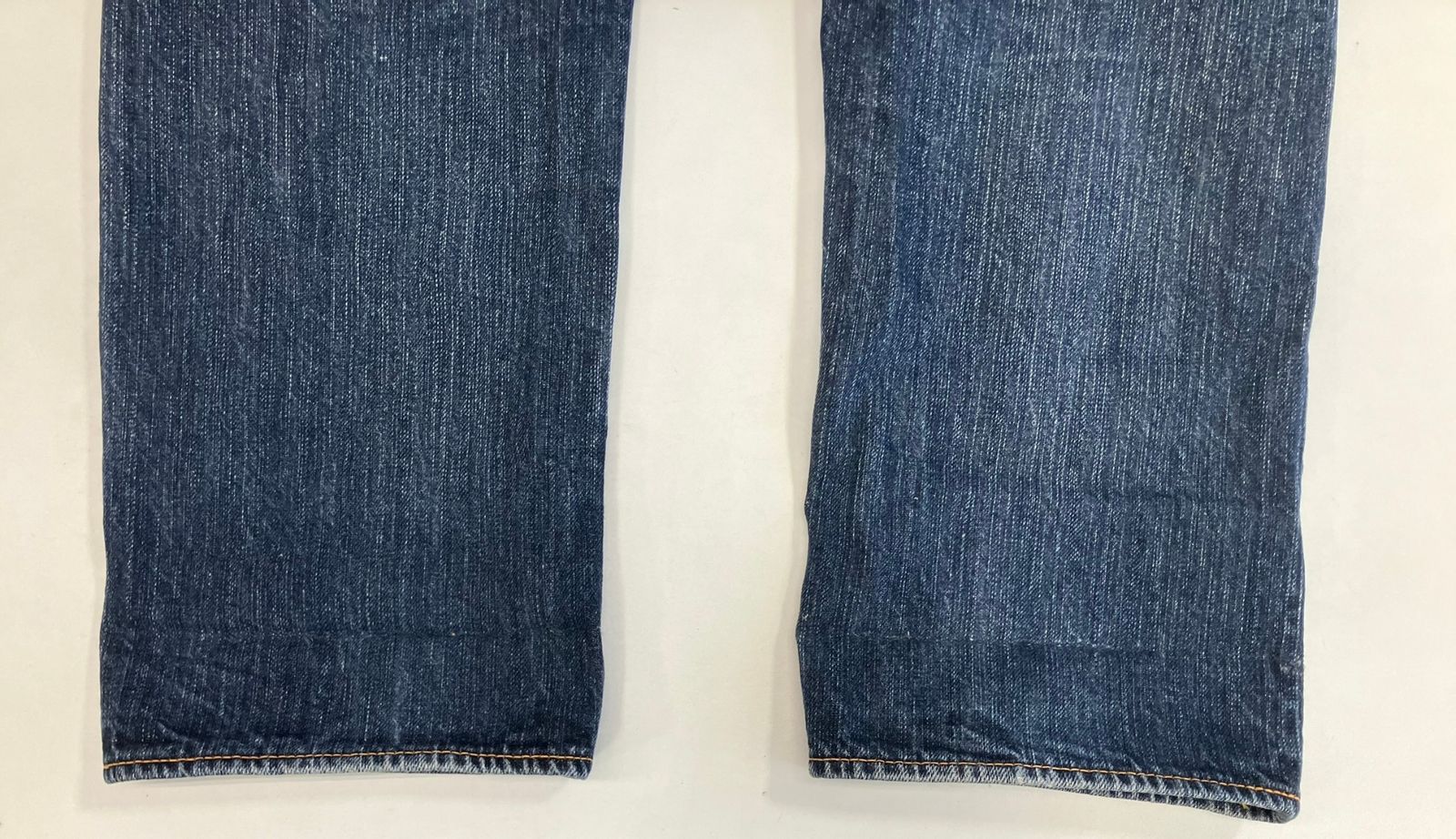 エヴィス EVISU Lot.2001 黄色刺繍カモメ ボタンフライ 緑耳 迷彩柄