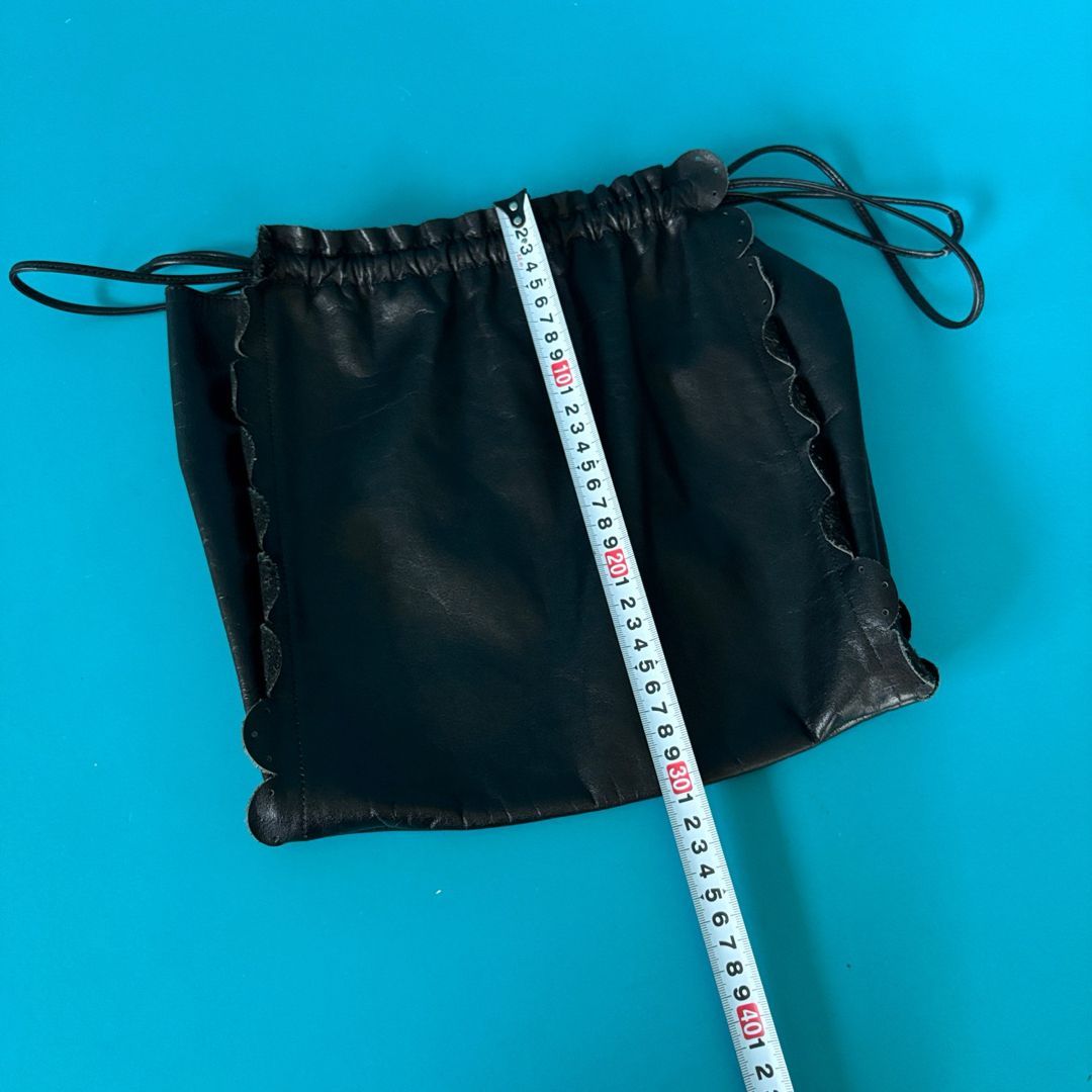 美品 ラドロー LUDLOW スカラップ オールレザー 巾着 ショルダーバッグ LUDLOW - 美品 LUDLOW ラドロー スカラップ オールレザー