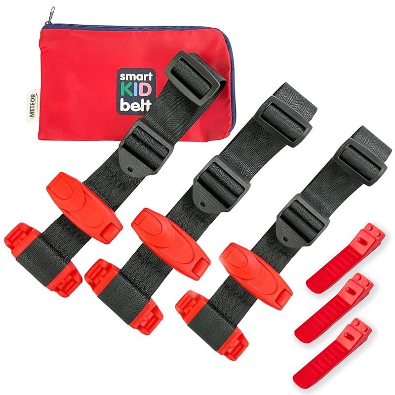 スマートキッズベルト バックル外し付属 単独利用で道交法OK ジュニアシート Eマーク 道路交通法適合 メテオAPAC 3歳 ~ 3個 0
