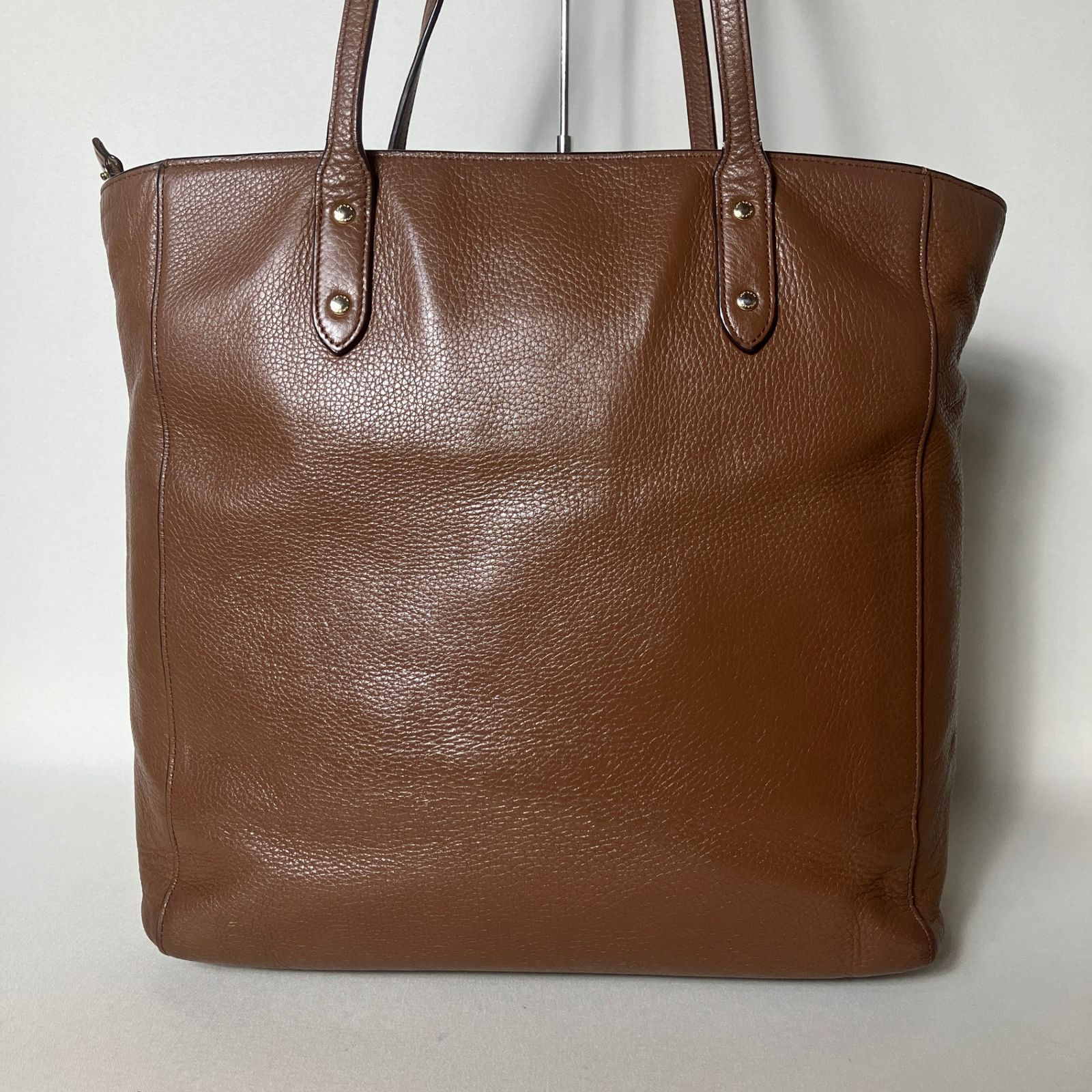 2509-329｜コーチ トートバッグ レザー ブラウン ターンロック