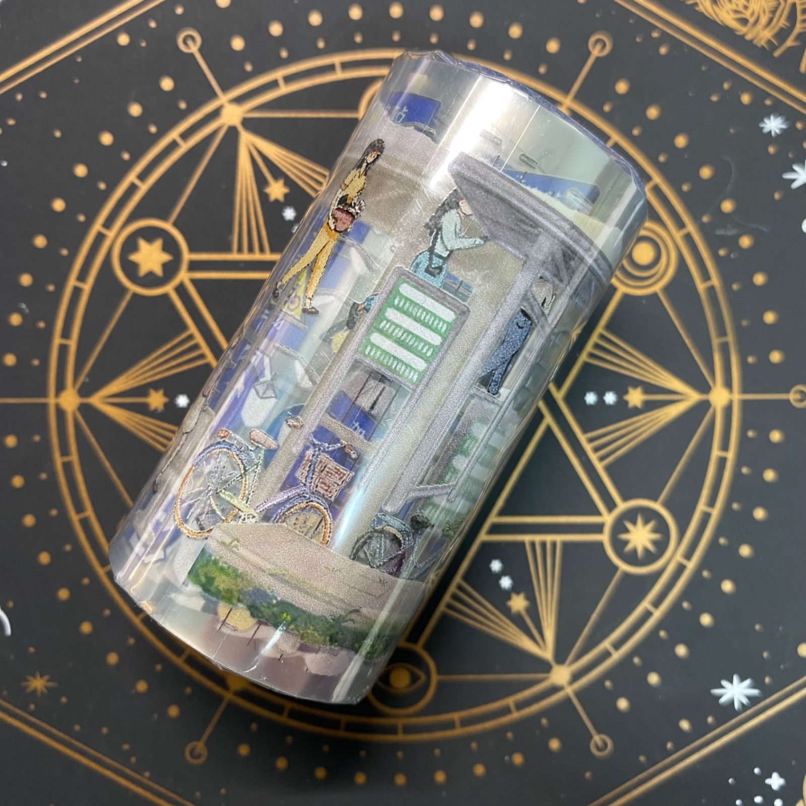 【8728】海外　マステ　5m巻売り　PETカッティング　背景　道路 海外 マステ 5m巻売り PETマスキングテープ 道路 芝生 PET 5cm×5m