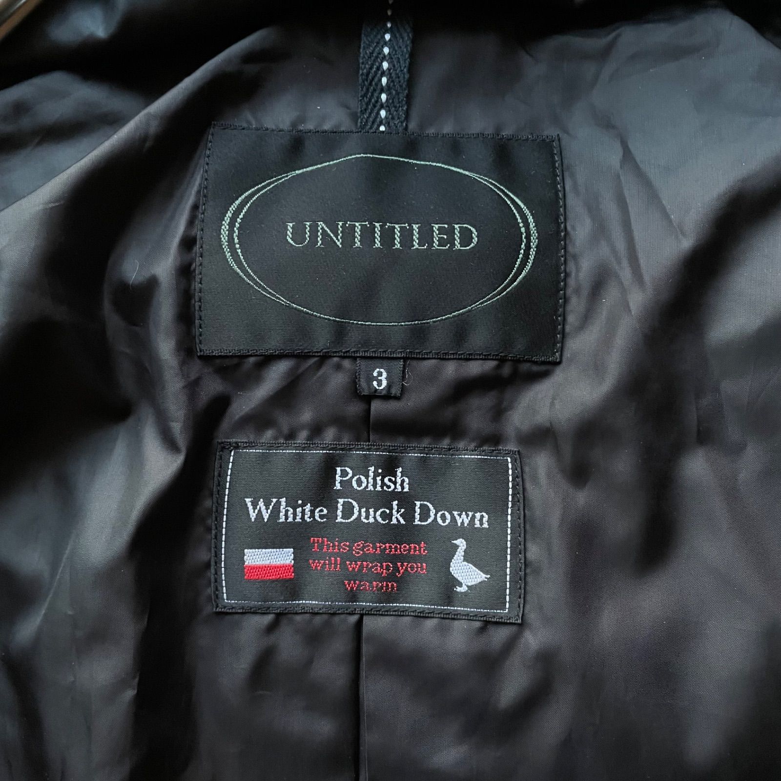 極美品✨アンタイトル 3way ダウン コート ブルーフォックス Aライン XL UNTITLED アンタイトル 美品 3wayリアルファー付きダウンコート ロング