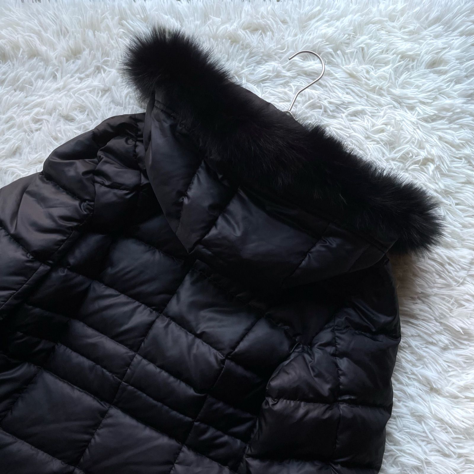 極美品✨アンタイトル 3way ダウン コート ブルーフォックス Aライン XL UNTITLED アンタイトル 美品 3wayリアルファー付きダウンコート ロング