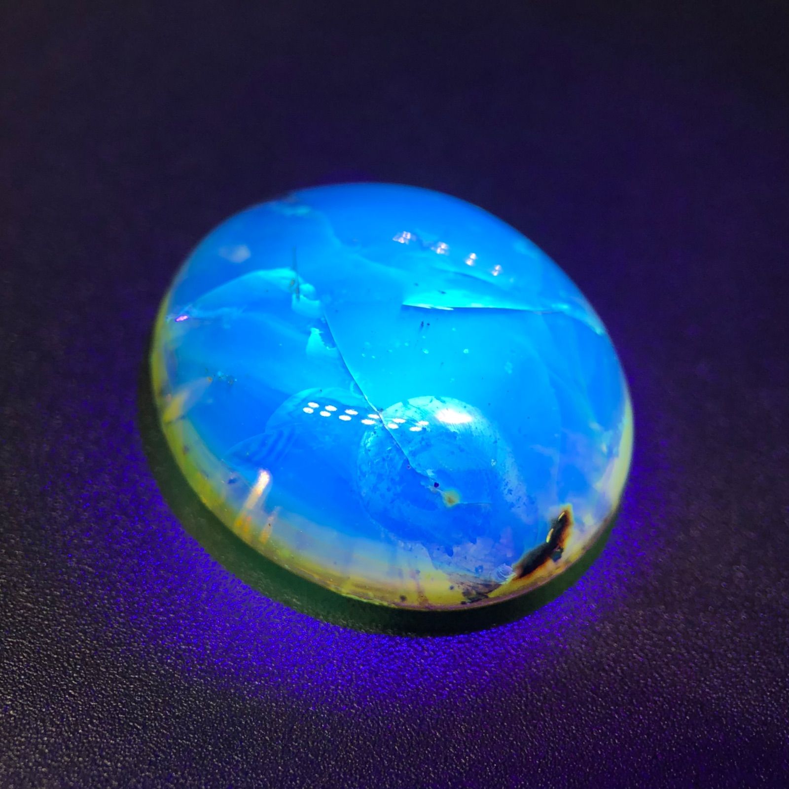 希少] 天然 非加熱 虫入り琥珀 ルース バーマイト かたつむり 8.95ct 1