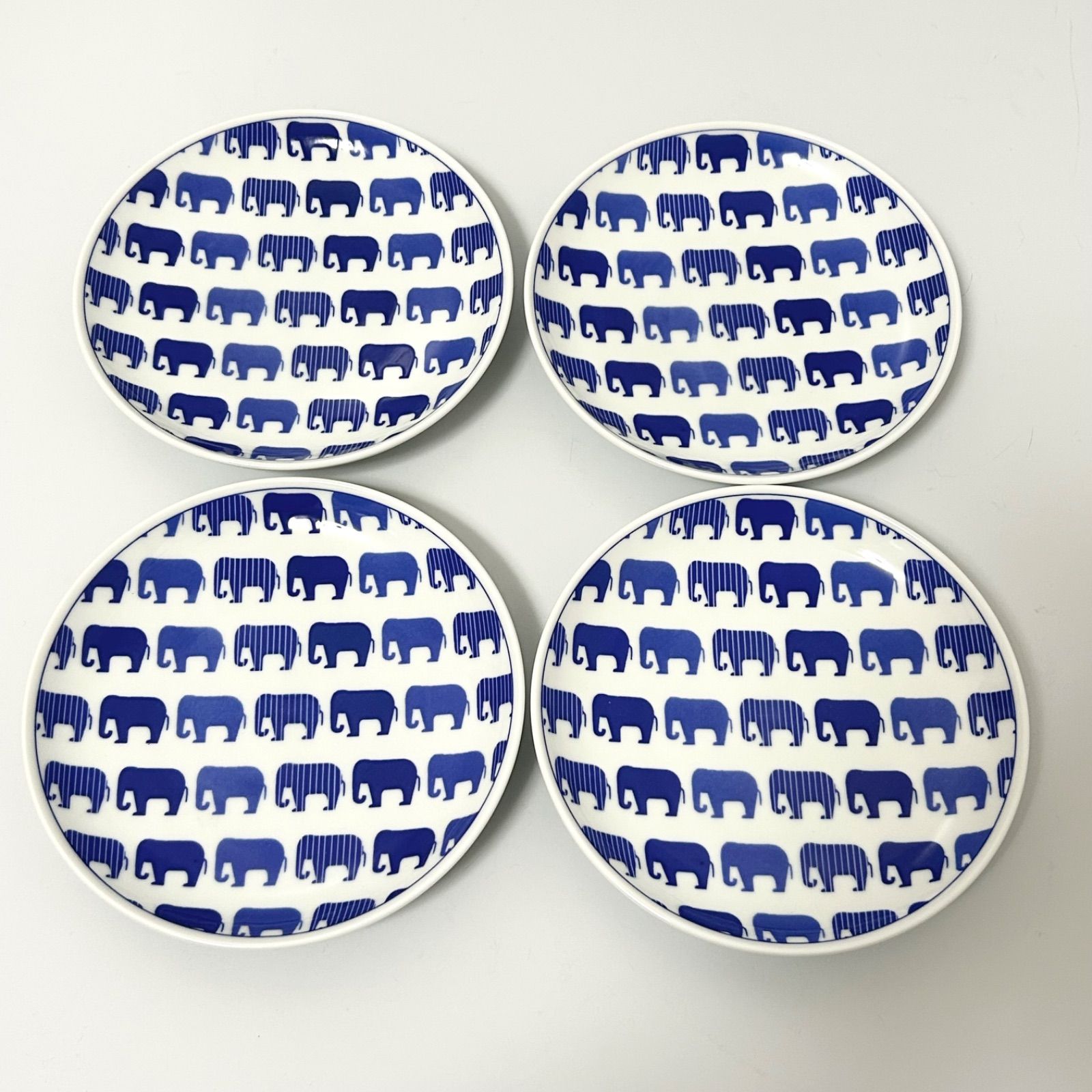 波佐見焼 evotra エボトラ アニマル柄プレート ボウル皿 深皿 小皿 8枚セット ゾウ ウマ 象 馬 動物柄