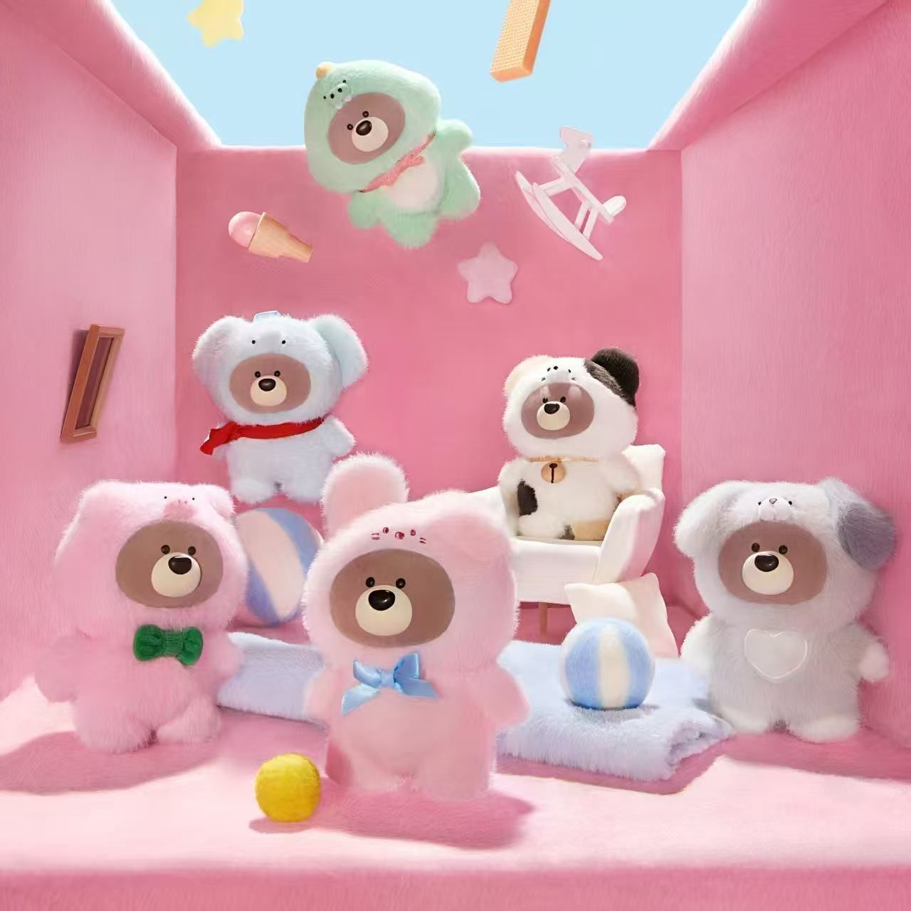 「ギフォードベア」 シリーズ ぬいぐるみ アソートボックス フィギュア MINISO 正規品「ギフォードベア」（Gift Bear and Friends Series