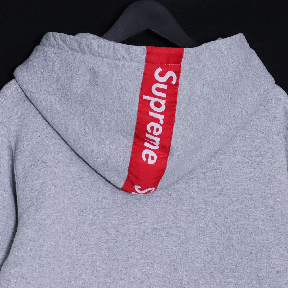Supreme】Logo Tape Zipup Hoodie M グレー 【公式通販】