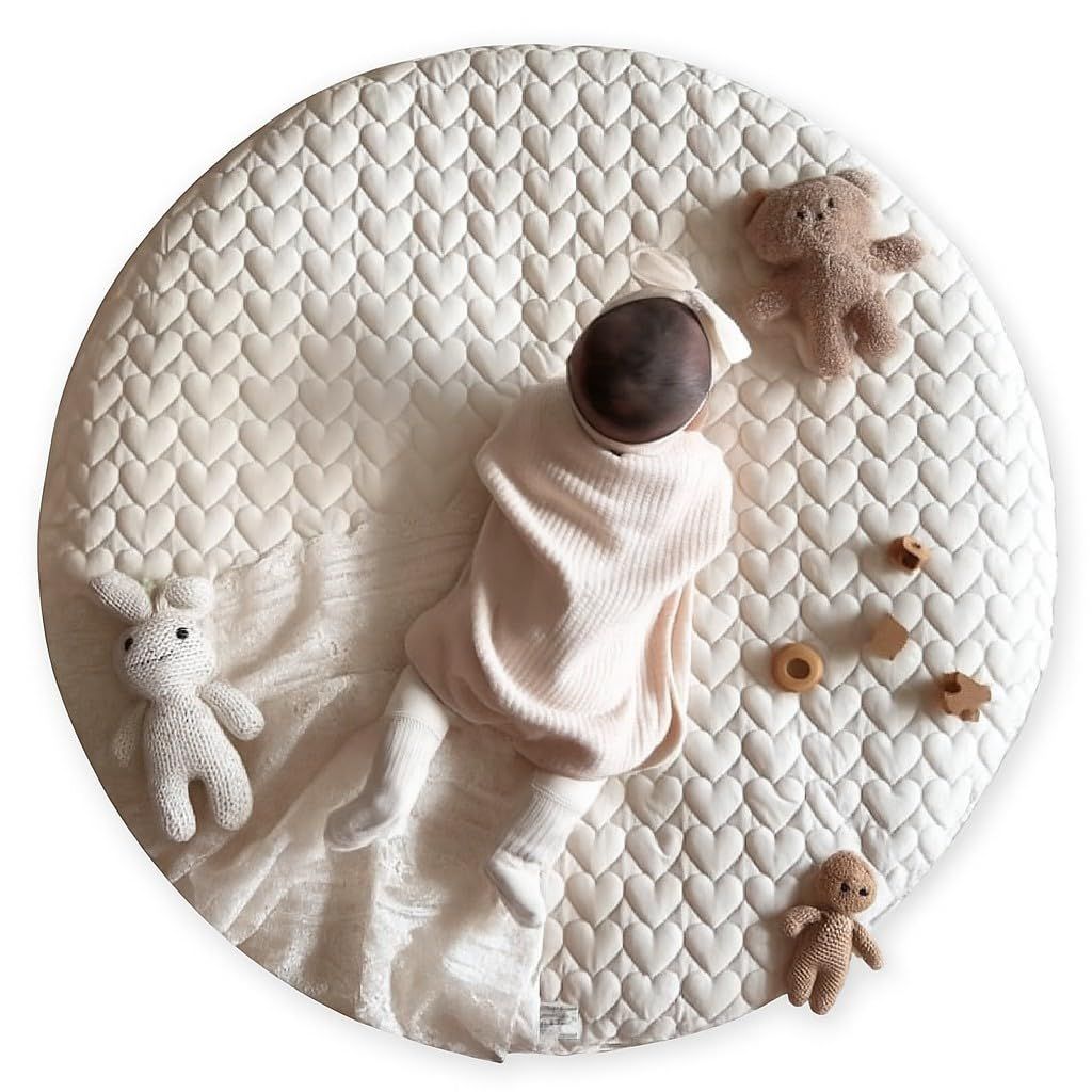 ベビーマット プレイマット 赤ちゃん マット ベビージム 円形 月齢フォト