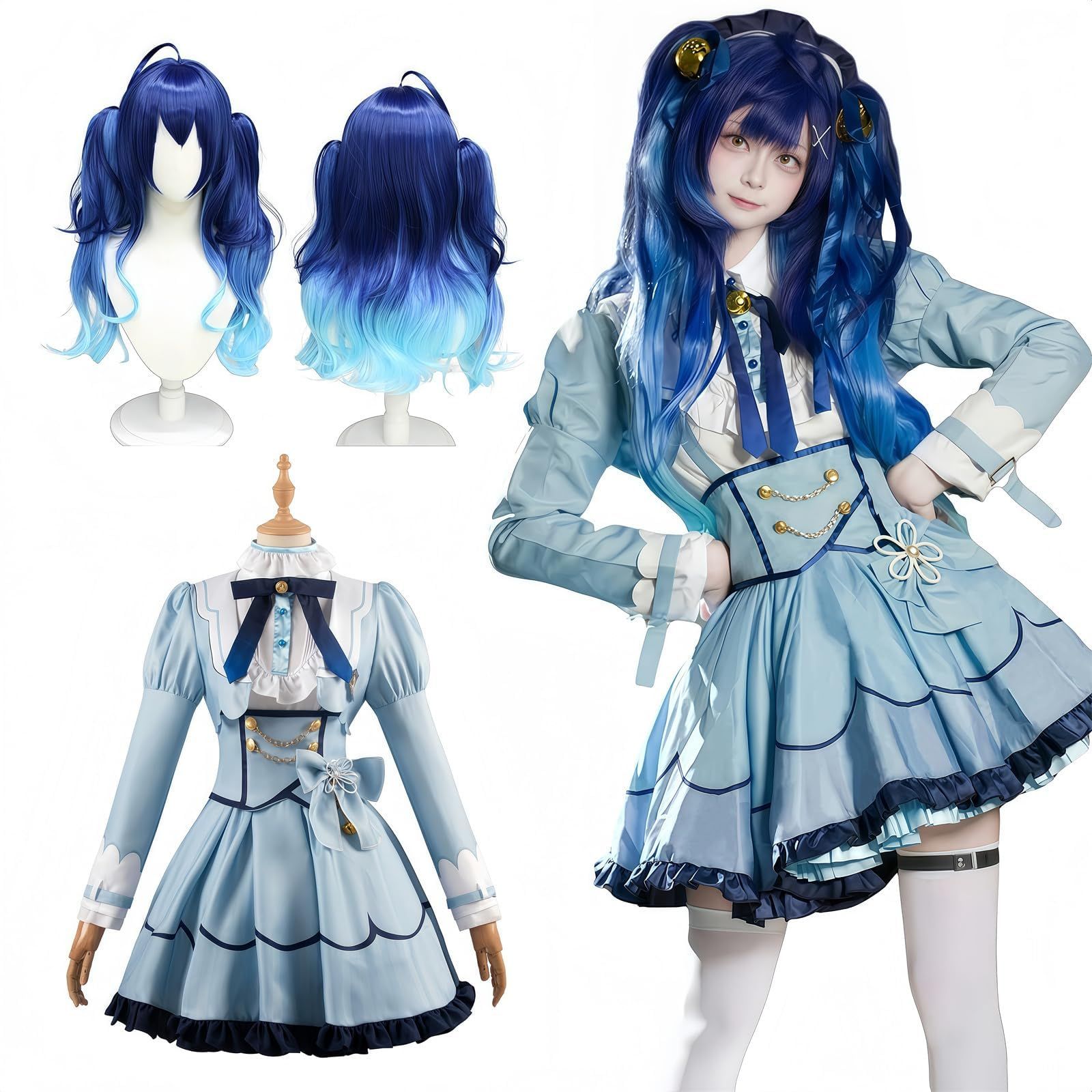 NOKIJP ブイチューバー コスプレ がうるぐら 宝鐘マリン コスプレ衣装 絆愛 兎田ぺこら コスプレ衣装 コスチューム パーティー 変装 制服 演出服 VTuber cosplay