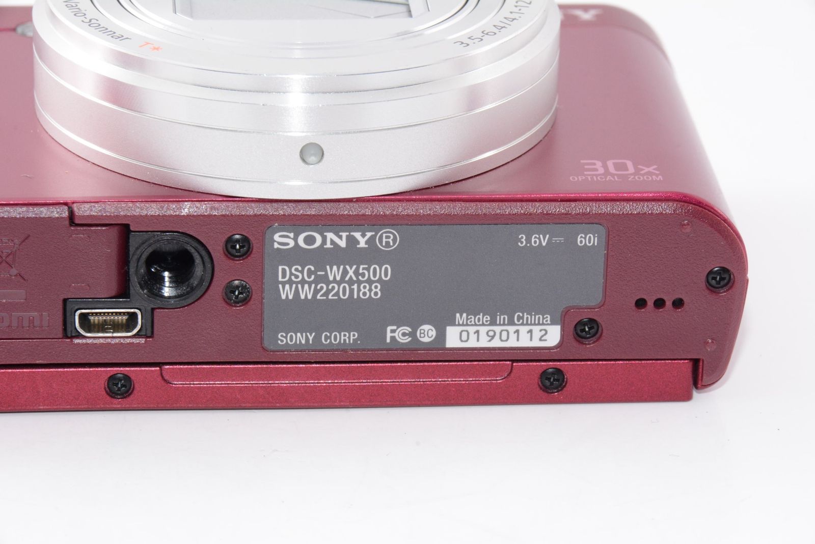 ジャンク品】 SONY DSC-WX500 レッド 本体のみ ジャンク品】 SONY DSC