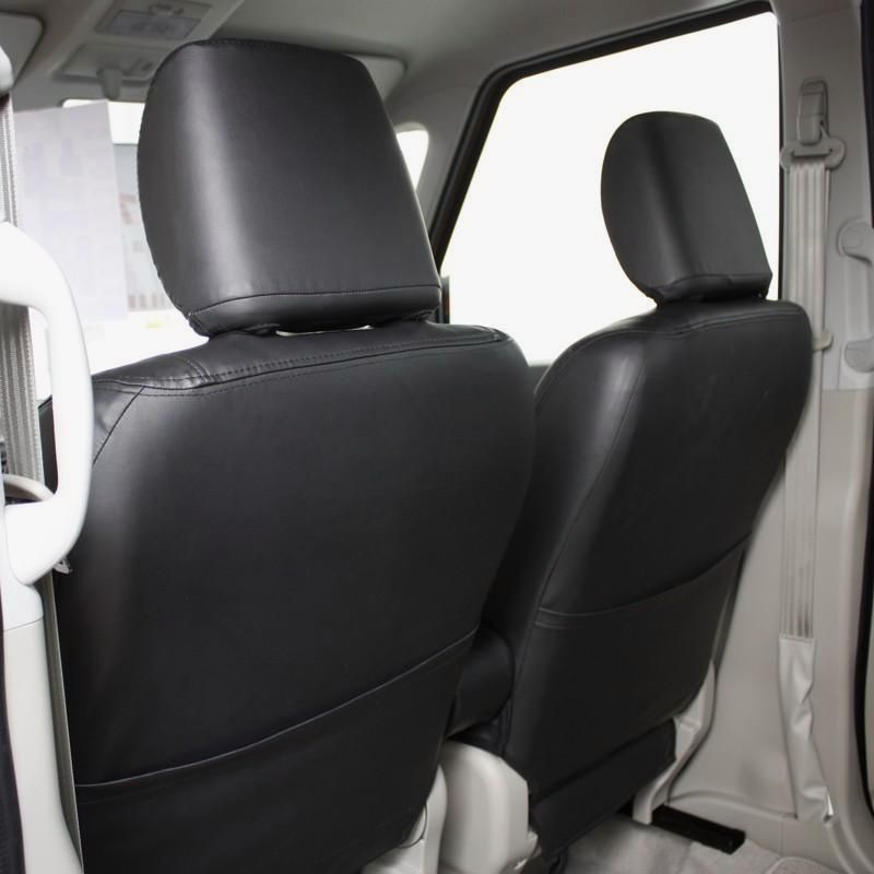 フ ワゴン フ ワゴンカスタム フ ワゴンMM32S シートカバー フェイクレザー ブラック BRIGHTFACE_UK