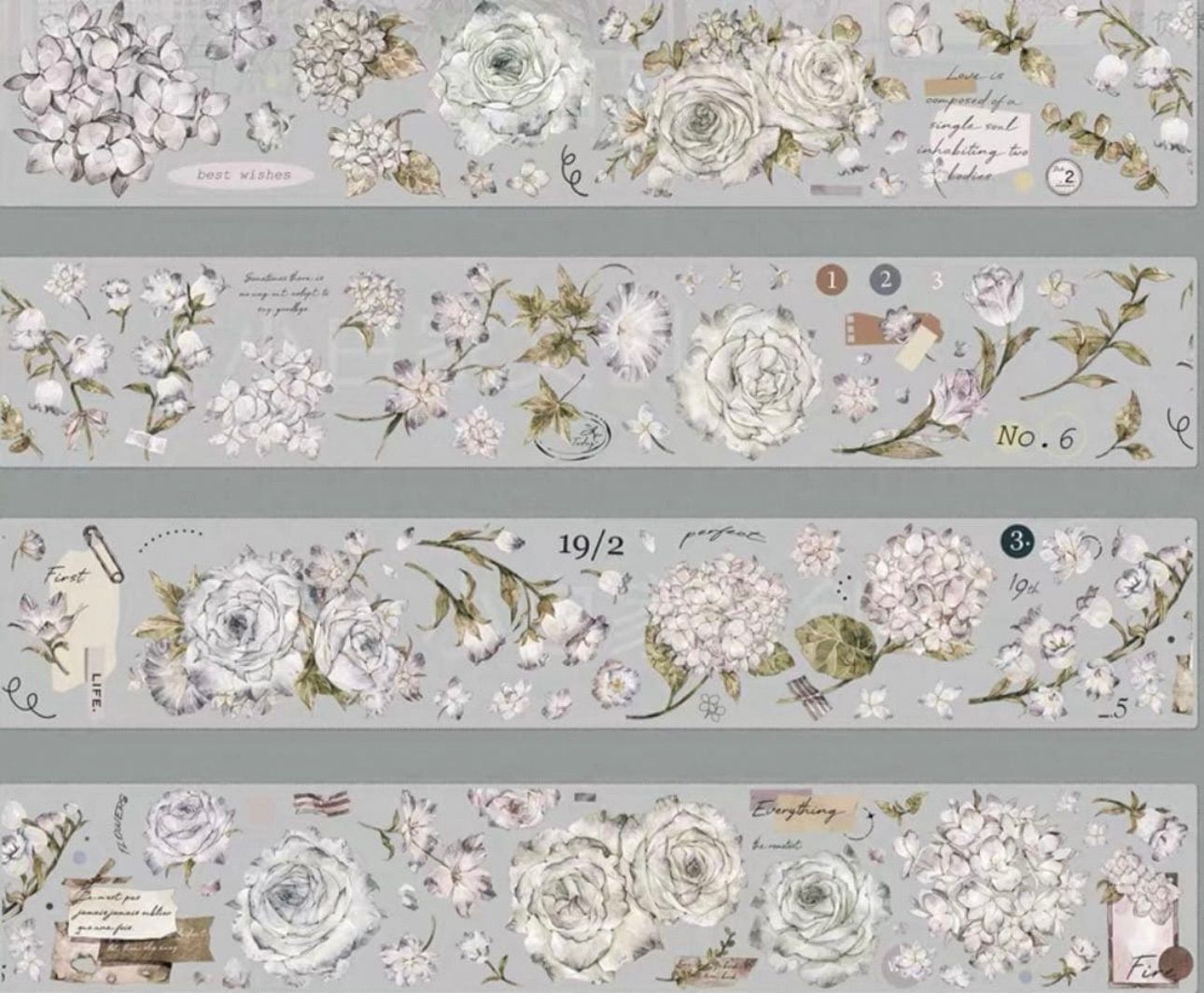 PET 5.5cm×6m 墨染 海外マスキングテープ 海外マステ 花 - メルカリ