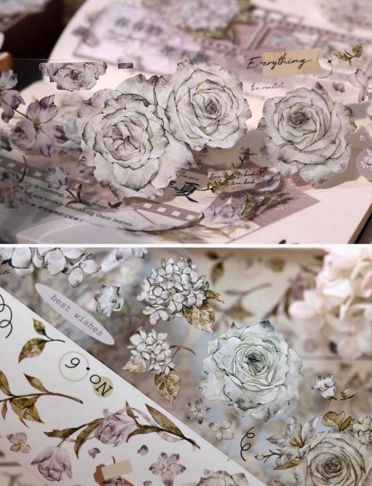 PET 6cm×6m 花夕语 海外マスキングテープ PET 6cm×6m 花夕语 海外マスキングテープ