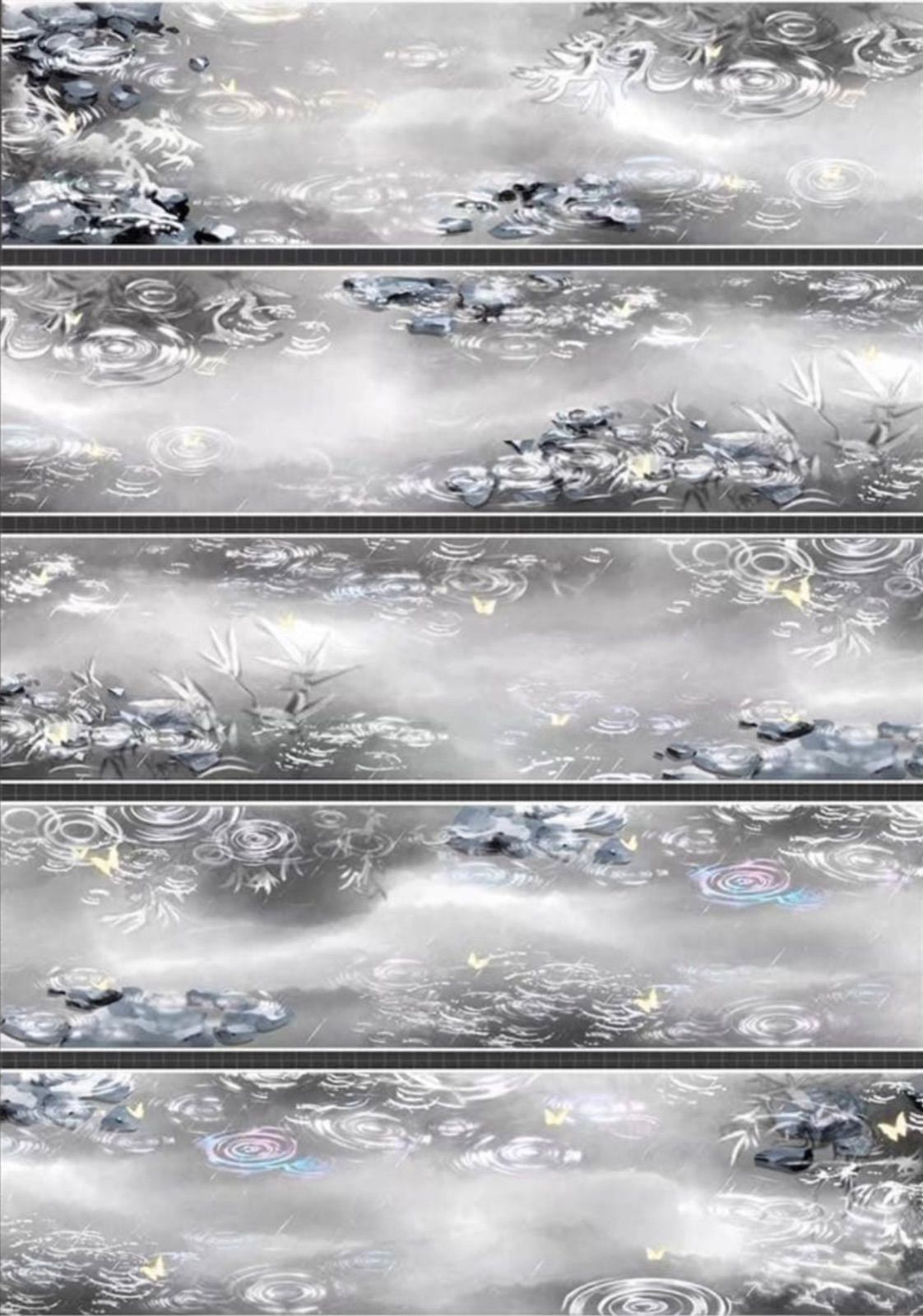 虹光 7.6cm×5m 涟漪蓝紫色 海外マスキングテープ 海外マステ 水面