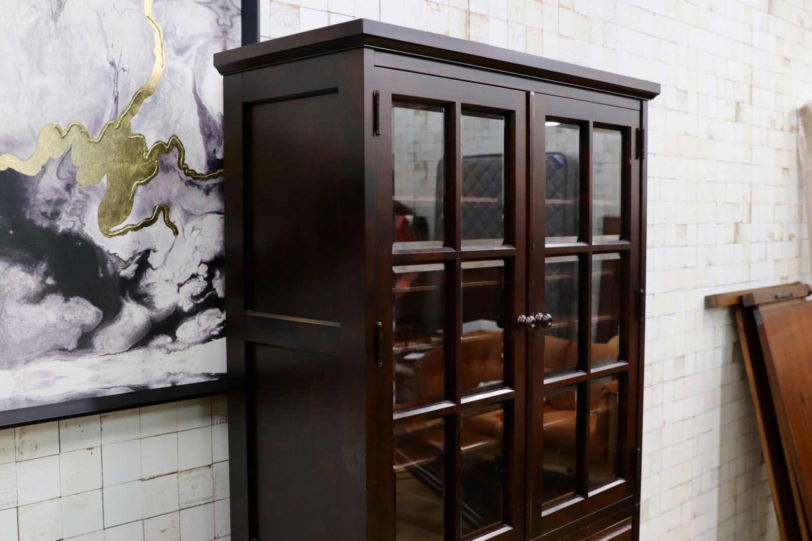 GMIS321 北海道民芸家具 食器棚 飾り棚 キャビネット 水屋棚 キッチンボード 飛騨産業 和モダン 和家具 レトロ NEXPOTALLINN_EU